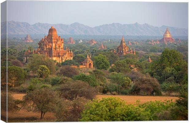 Buddhist Temples in Ancient City Bagan, Burma Canvas Print by Arterra 