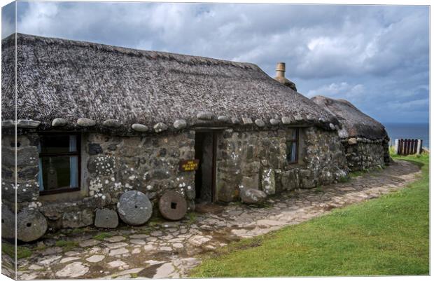 Thatched Cottages at Kilmuir, Isle of Skye, Scotla Canvas Print by Arterra 