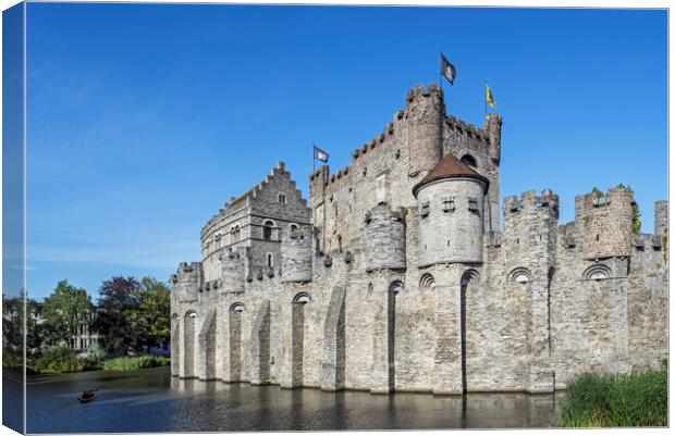 Castle of the Counts in the City Ghent, Belgium Canvas Print by Arterra 