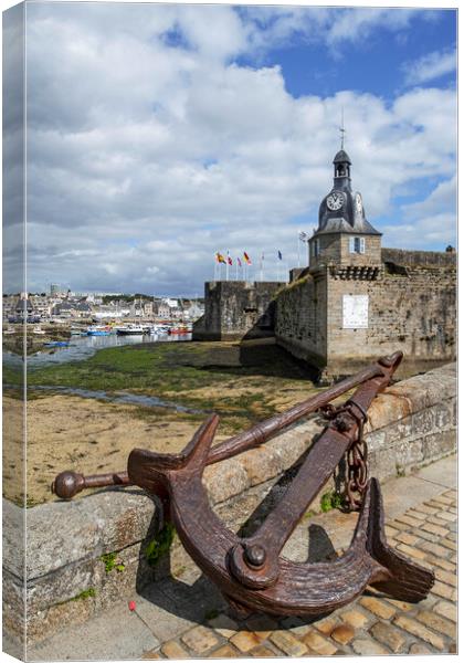 Old Anchor at Concarneau in Finistère, Brittany, France Canvas Print by Arterra 