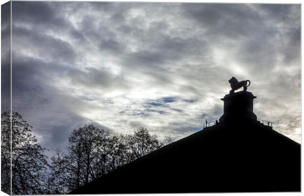 The Lion Hill at Waterloo Canvas Print by Arterra 