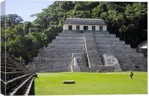 Temple of the Inscriptions at Palenque, Mexico Canvas Print by Arterra 