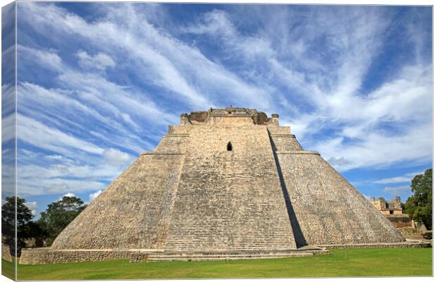 Pyramid of the Magician, Uxmal, Yucatan, Mexico Canvas Print by Arterra 