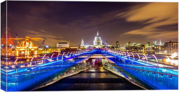 A View of St Pauls Across the River Thames Canvas Print by Jordan Sapey