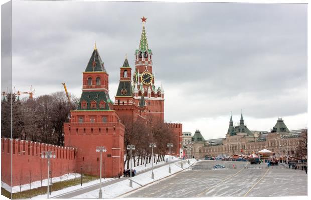 Spasskaya tower of the Kremlin. Canvas Print by Valerii Soloviov