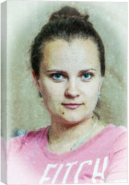 Portrait of a girl. Canvas Print by Valerii Soloviov