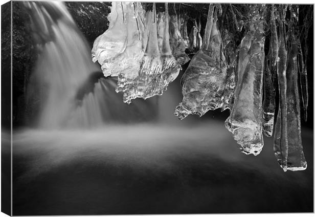 Ice Pendulums, Yorkshire Dales. Canvas Print by Jim Round
