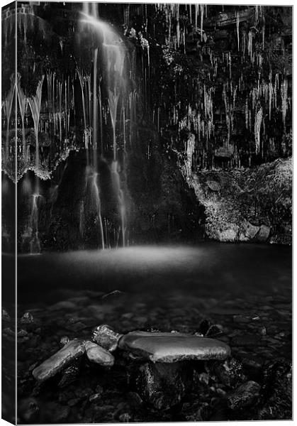 Majestic Frozen Waterfall Canvas Print by Jim Round