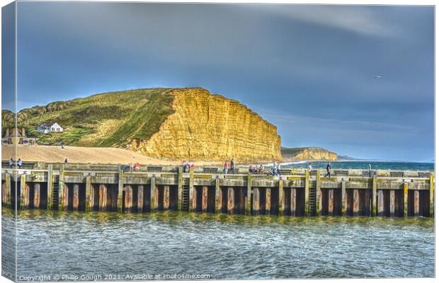 East Cliff Westbay Canvas Print by Philip Gough