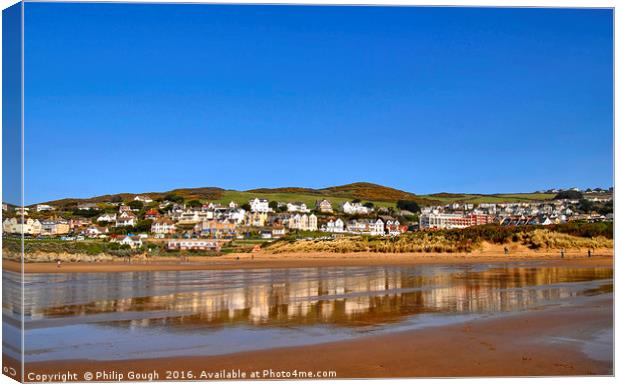 Beach View in South West Canvas Print by Philip Gough