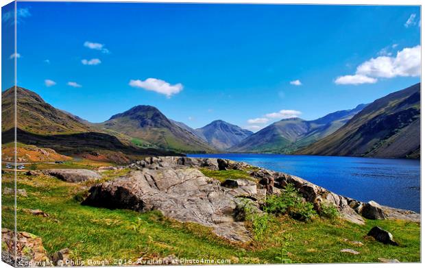 Wast Water Lake in a Cumbrian Summer Canvas Print by Philip Gough