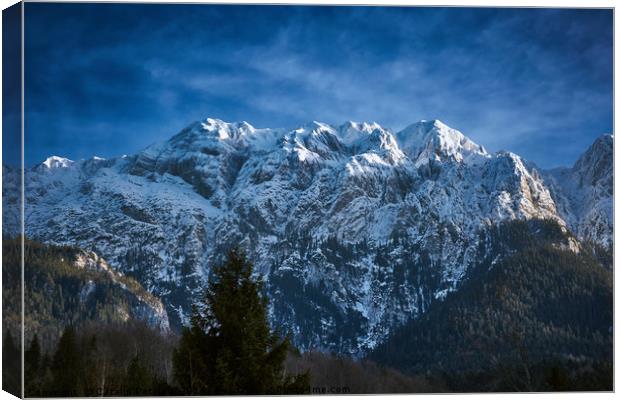 Winter landscape with rocky mountains Canvas Print by Ragnar Lothbrok