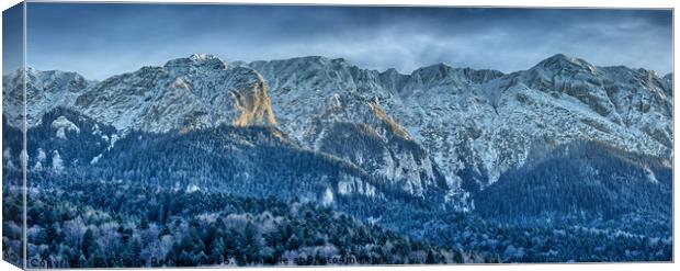 Winter landscape with rocky mountains Canvas Print by Ragnar Lothbrok