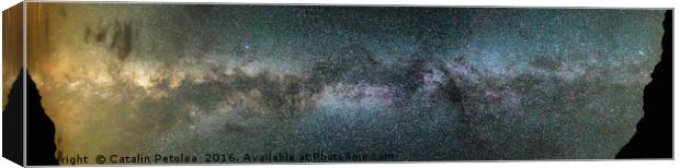 Milky Way between mountains Canvas Print by Ragnar Lothbrok