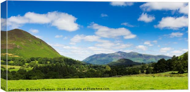 Newlands valley in the Lake District Canvas Print by Joseph Clemson