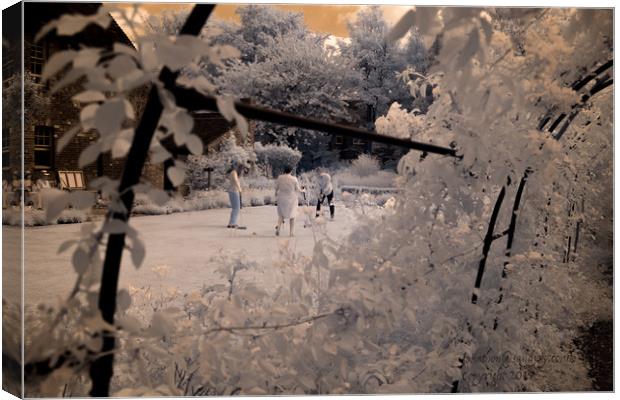 Croquet on the lawn before tea - at the Red House, Canvas Print by Jonathon Cuff