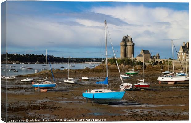 The Solidor Tower Saint Malo Brittany Canvas Print by michael Bryan