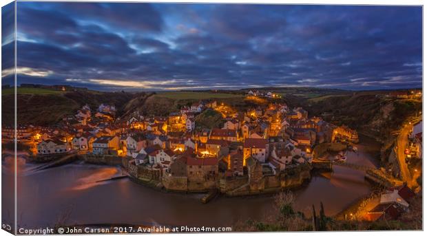 Serenity at Staithes Canvas Print by John Carson