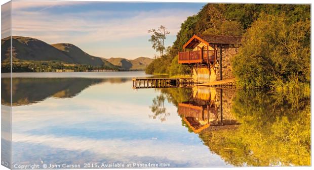  Ullswater Boathouse Canvas Print by John Carson