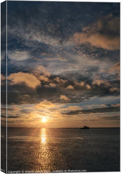 Whitstable sunset Canvas Print by Wayne Lytton