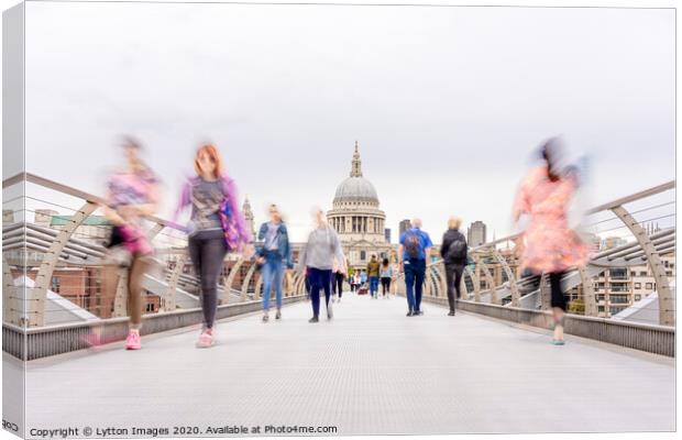 London (millennium bridge) Canvas Print by Wayne Lytton