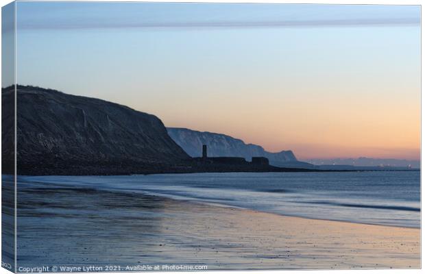 Folkestone Warren Sunrise Canvas Print by Wayne Lytton