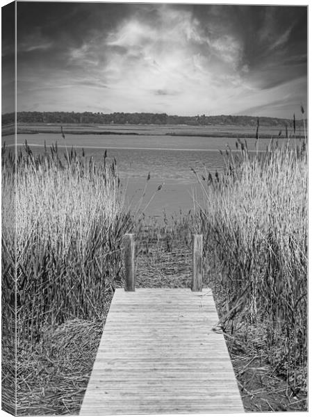 Serenity of the Wooden Jetty Canvas Print by Kevin Snelling