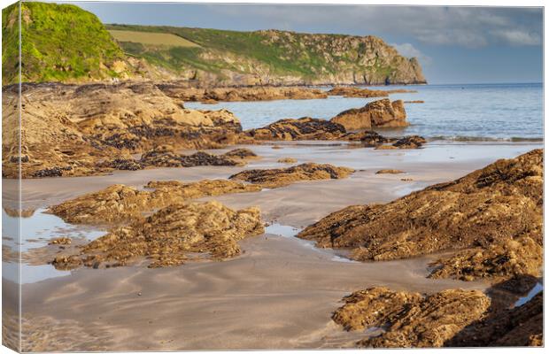 Serene natural beauty of Pendower and Carne Beach Canvas Print by Kevin Snelling