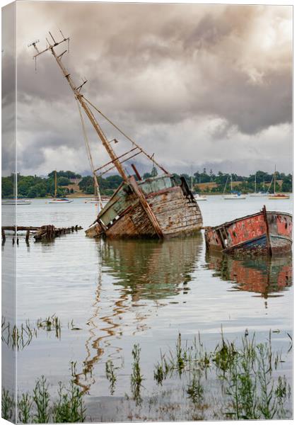 The Haunting Beauty of Suffolks Ship Graveyard Canvas Print by Kevin Snelling