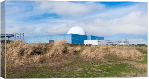Sizewell nuclear power station on the suffolk coas Canvas Print by Kevin Snelling