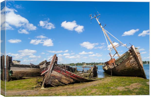 Boat Graveyard  Canvas Print by Kevin Snelling