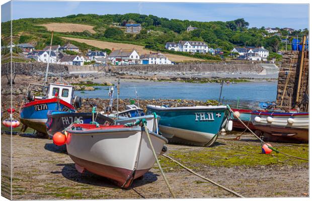 Mevagissey harbour Cornwall Canvas Print by Kevin Snelling