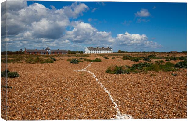 shingle street suffolk Canvas Print by Kevin Snelling