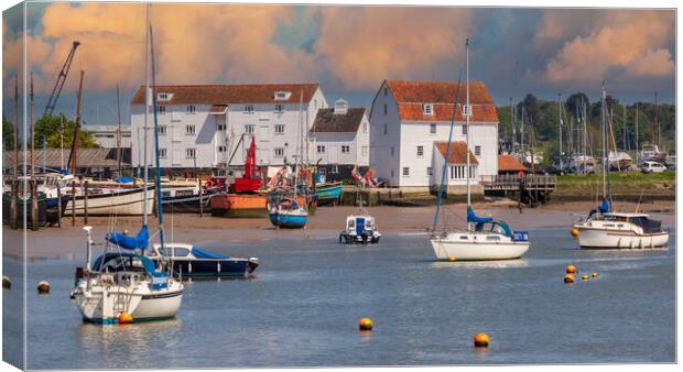 woodbridge tide mill harbour Canvas Print by Kevin Snelling