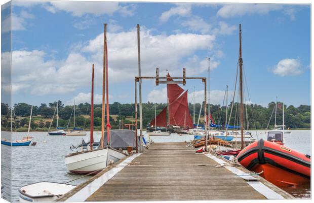 Captivating Pin Mill Harbour Canvas Print by Kevin Snelling