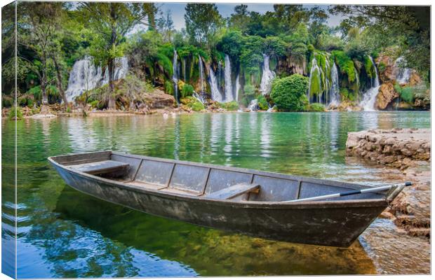 Majestic Kravice Waterfalls Canvas Print by Kevin Snelling