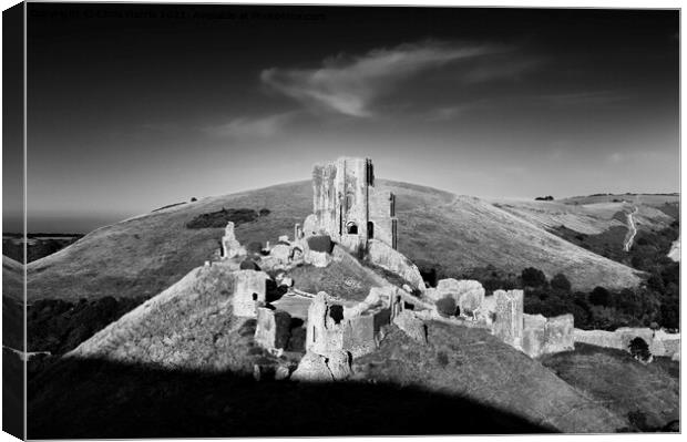 Corfe Castle Canvas Print by Chris Harris