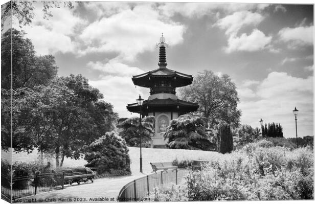 Battersea Park Peace Pagoda Canvas Print by Chris Harris