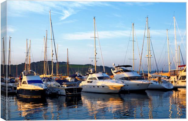 Yachts in Marina Canvas Print by Chris Harris