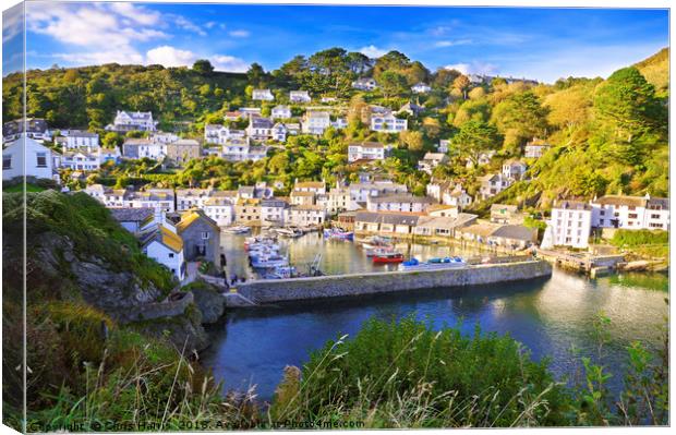 Pretty in Polperro Canvas Print by Chris Harris