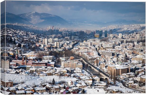 Sarajevo Canvas Print by Sulejman Omerbasic