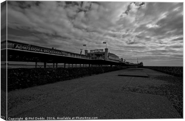 Brighton Pier Under the Clouds Canvas Print by Phil Dodds