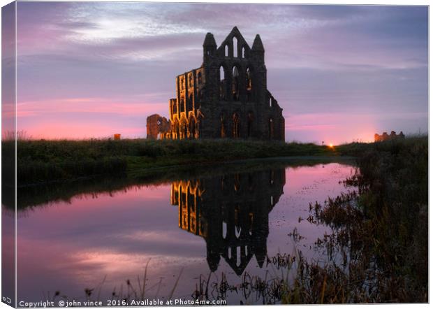 Whitby Abbey Canvas Print by john vince