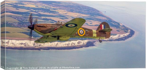 Hurricane over the White Cliffs of Dover Canvas Print by Tom Dolezal