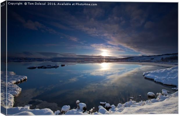 Icelandic winter sunrise Canvas Print by Tom Dolezal
