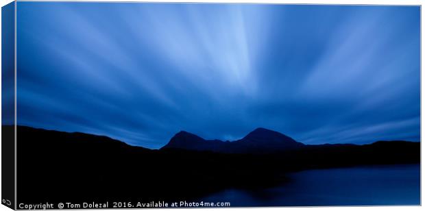 Quinag silhouette  Canvas Print by Tom Dolezal