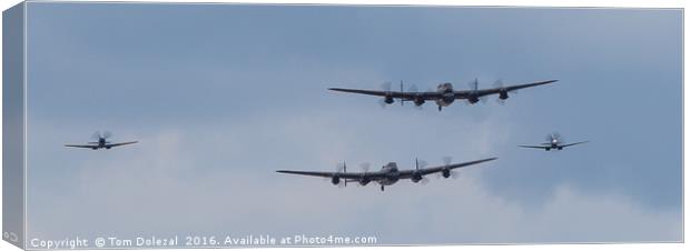 Two lancasters Canvas Print by Tom Dolezal