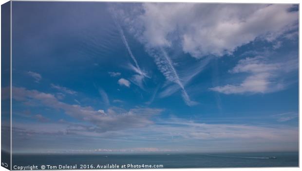 English Channel sky Canvas Print by Tom Dolezal