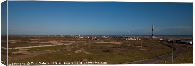 Dungeness panorama. Canvas Print by Tom Dolezal