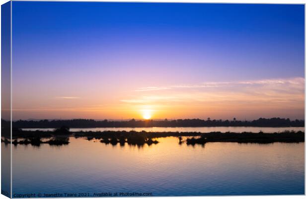Nile sunset Canvas Print by Jeanette Teare